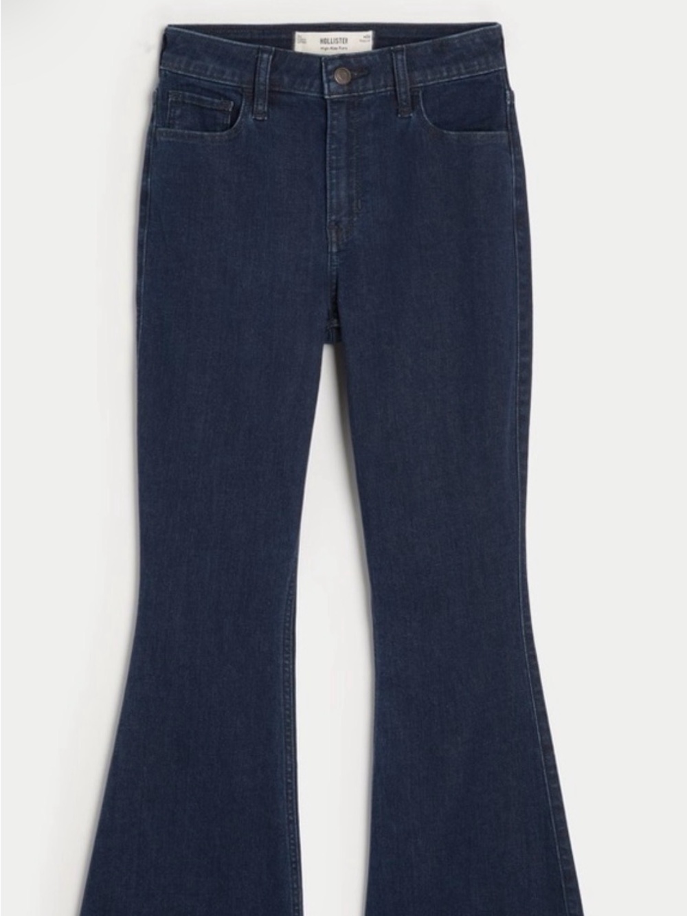 Hollister High-Rise Flare Soft Stretch Frayed Hem Jeans